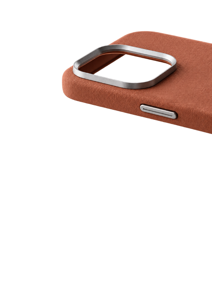 Cognac Alcantara phone case